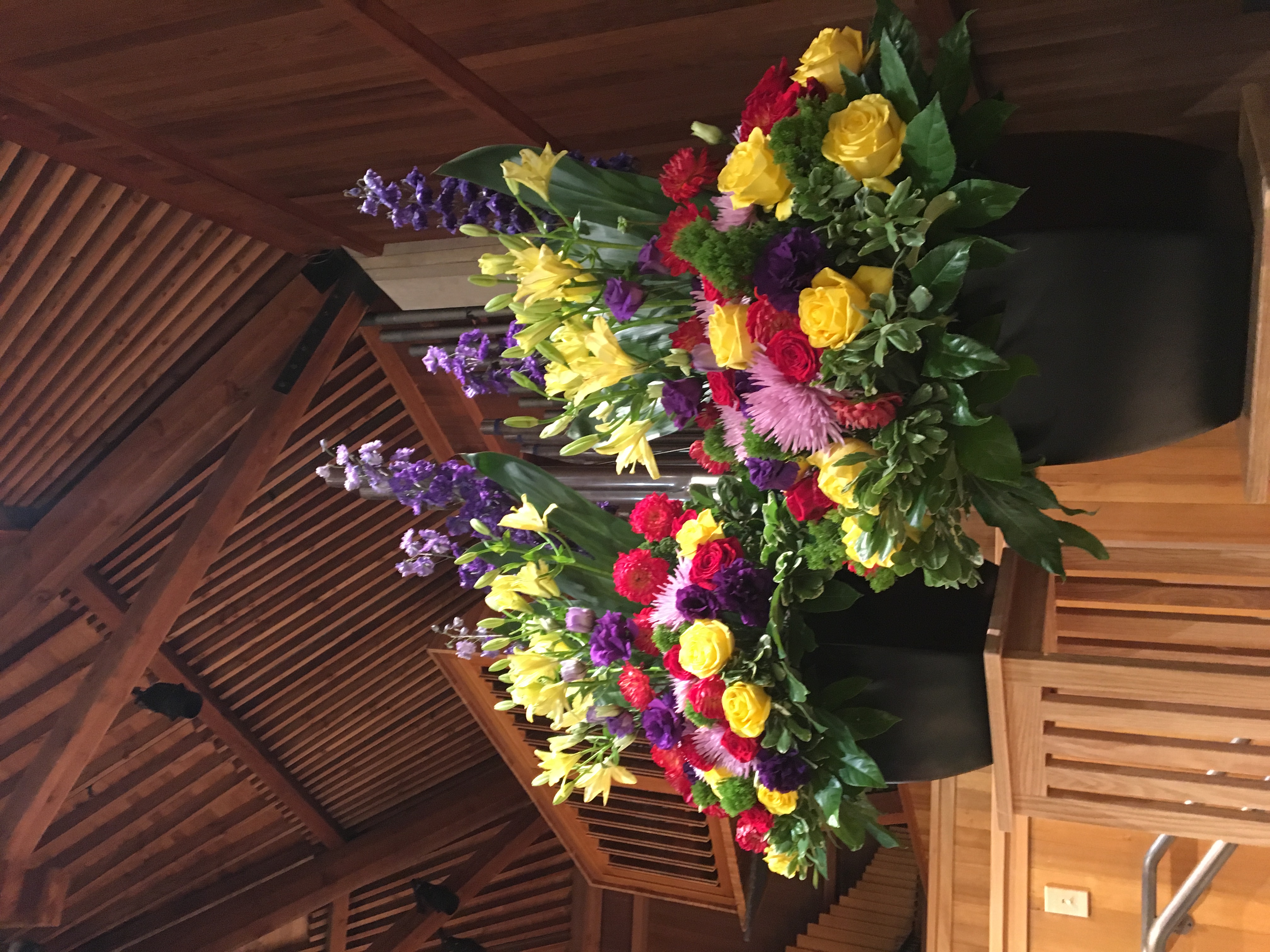 Flower arrangement at LOPC
