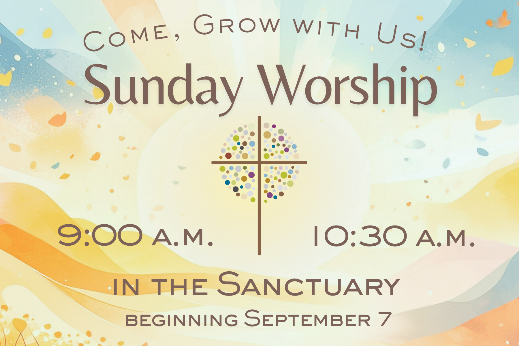 New Sunday Worship Times