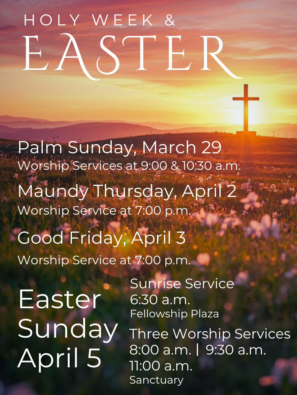 Holy Week & Easter Services