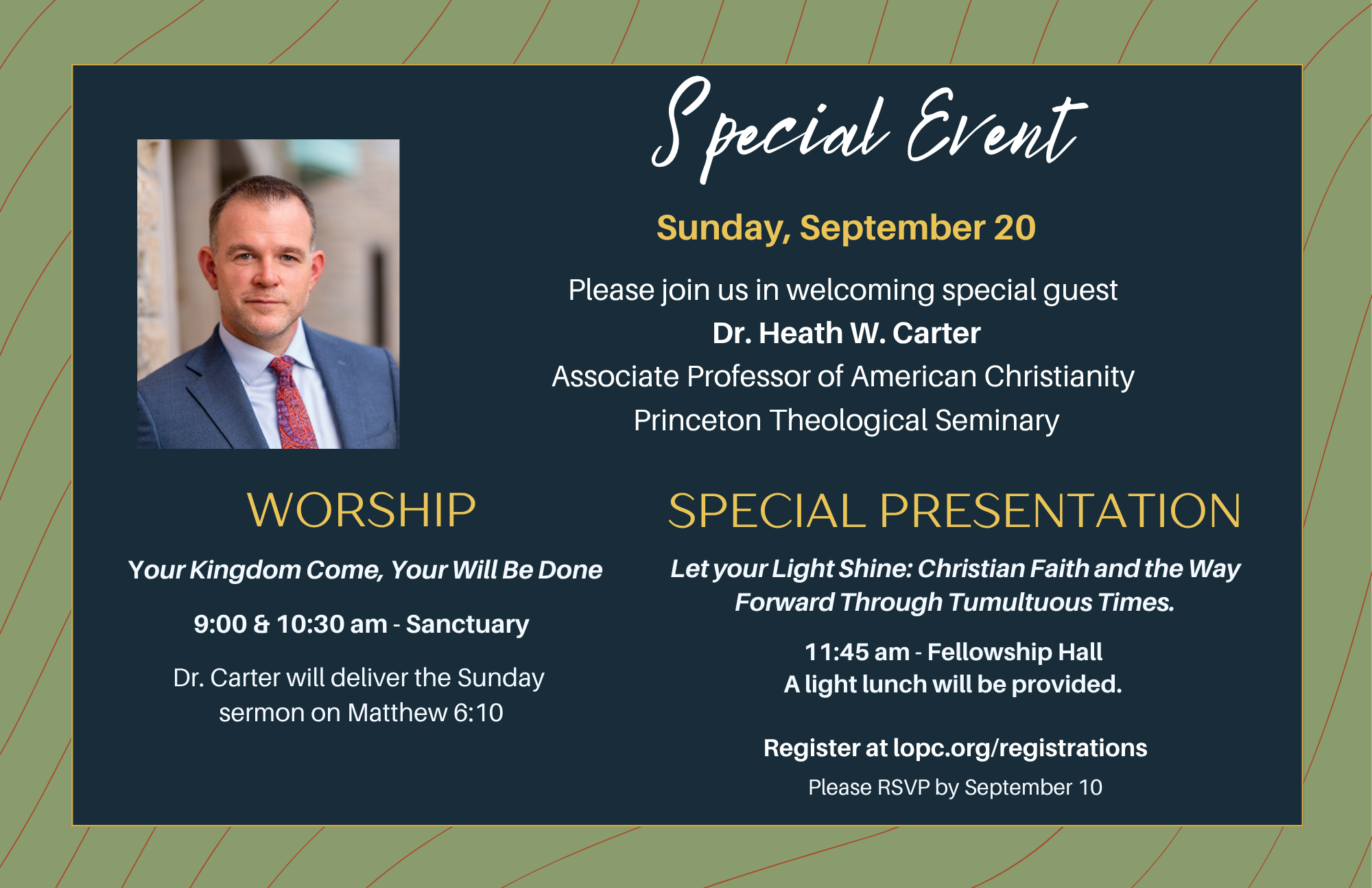 Special Presentation by Heath Carter