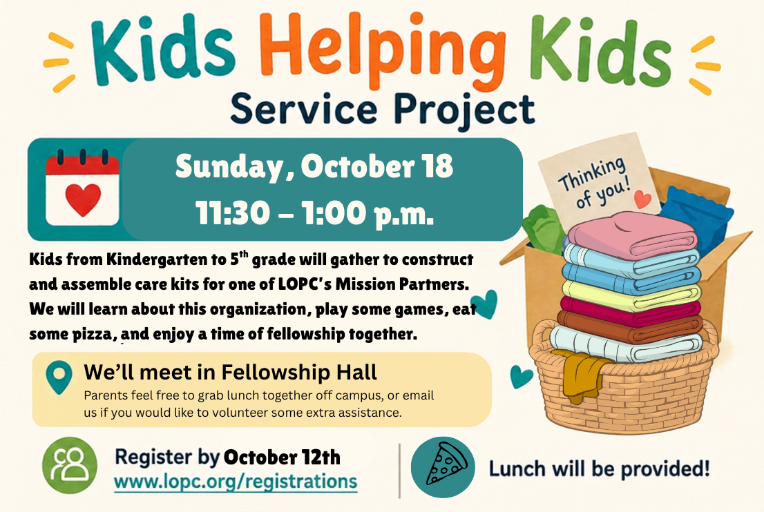 Kids Helping Kids – October 18